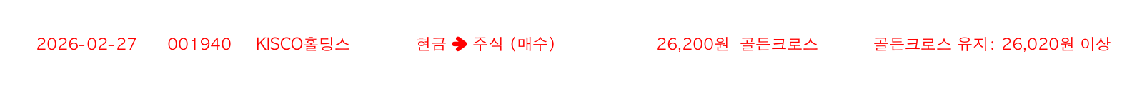 포지션 변화 알림