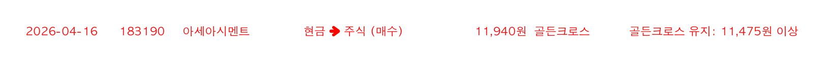 포지션 변화 알림