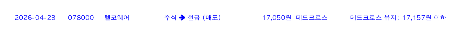 포지션 변화 알림