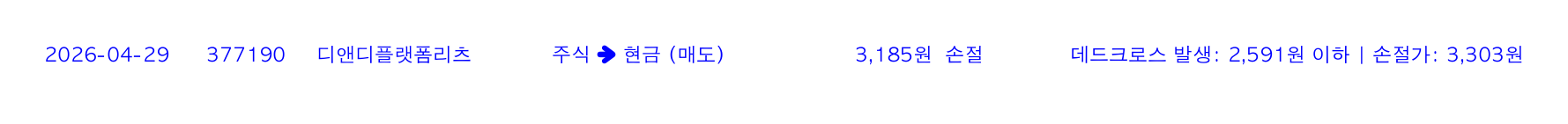 포지션 변화 알림