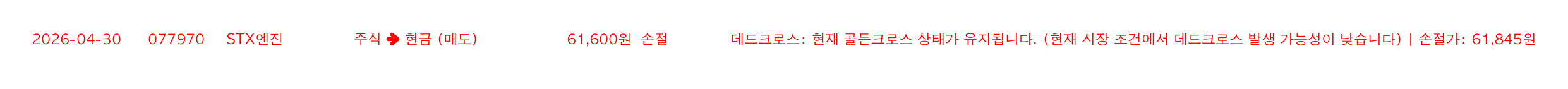 포지션 변화 알림
