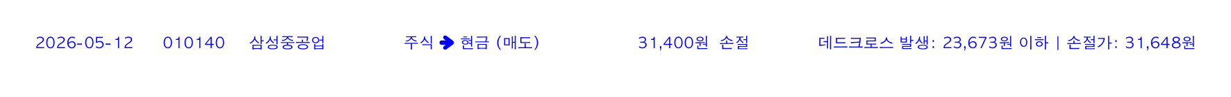 포지션 변화 알림