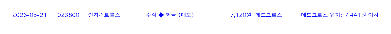 포지션 변화 알림