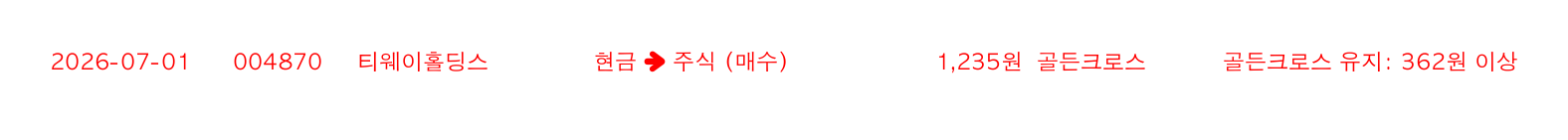 포지션 변화 알림