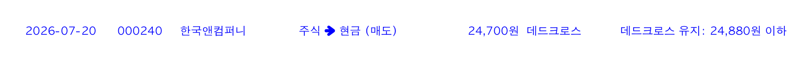포지션 변화 알림