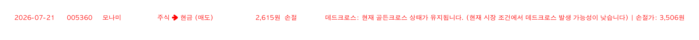 포지션 변화 알림