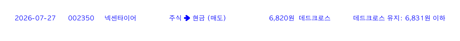 포지션 변화 알림