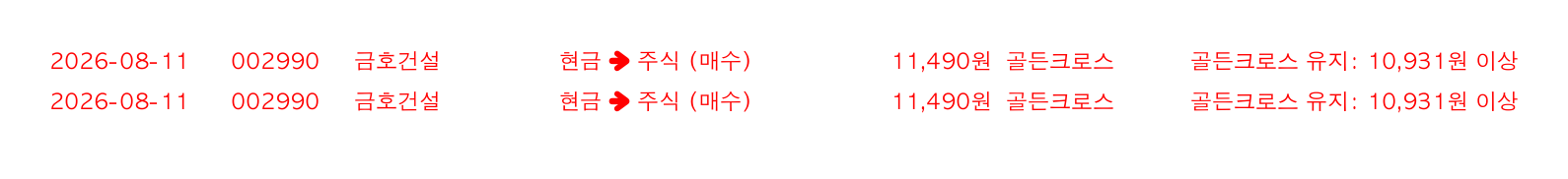 포지션 변화 알림